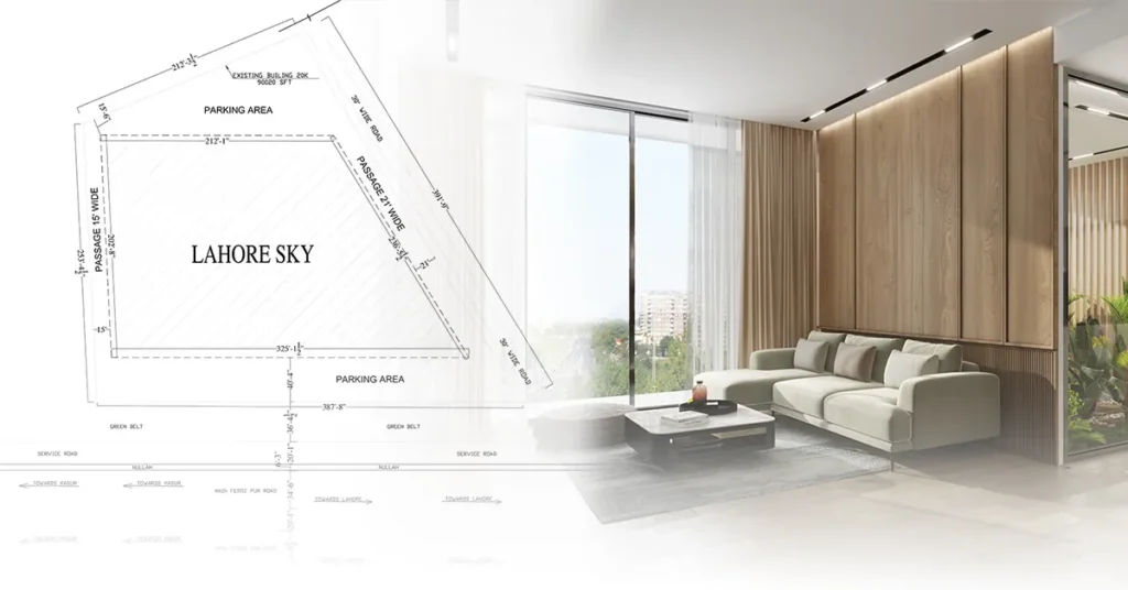 Lahore Sky Apartments Plan and Interiors